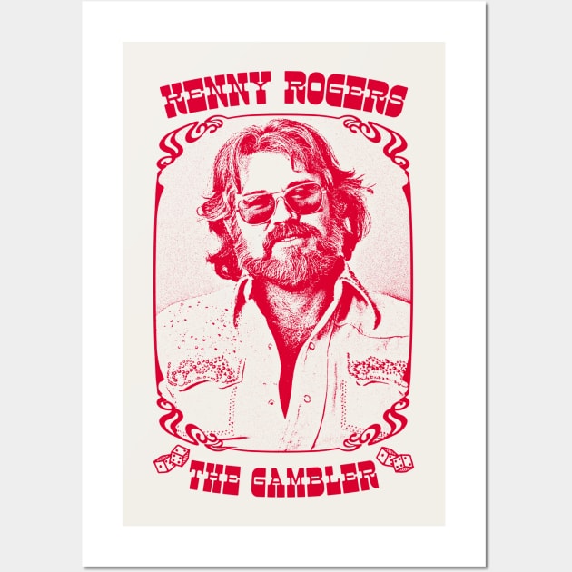 Kenny Rogers /\/\/\/ Original Fan Art Design Wall Art by DankFutura